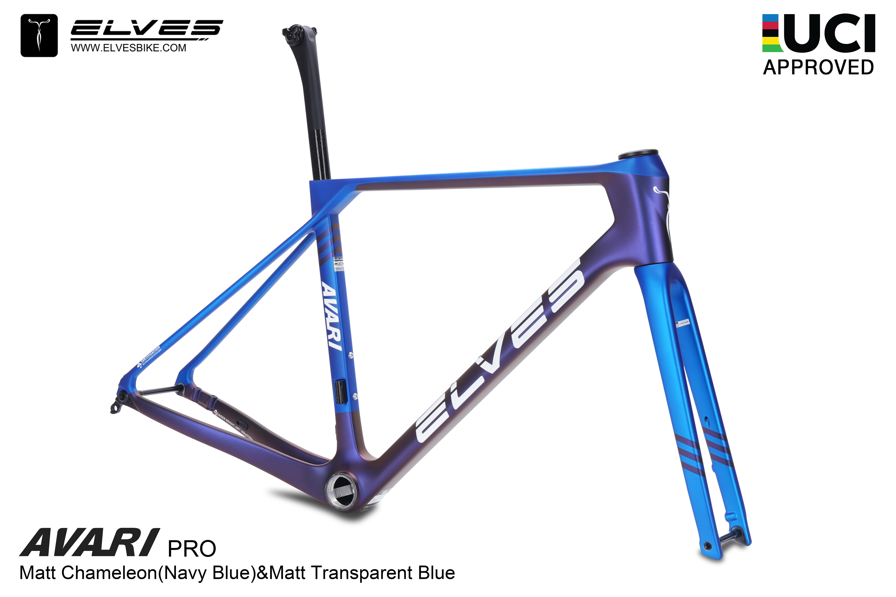 Matt Chameleon Navy Blue & Matt Transparent Blue